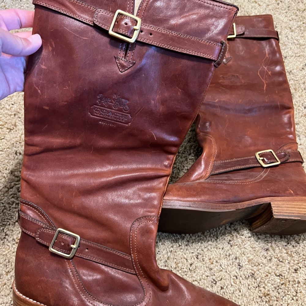 Coach equestrian boots, perfectly loved, distressed, & preserved. - Picture 3 of 5